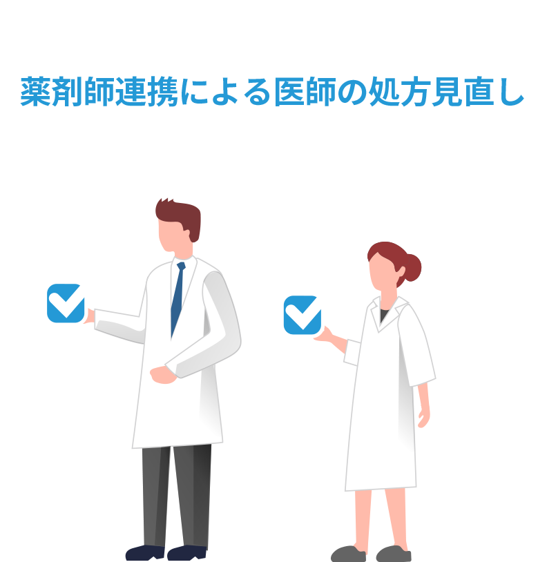 オンラインでの薬剤師連携による医師の処方見直しできます！